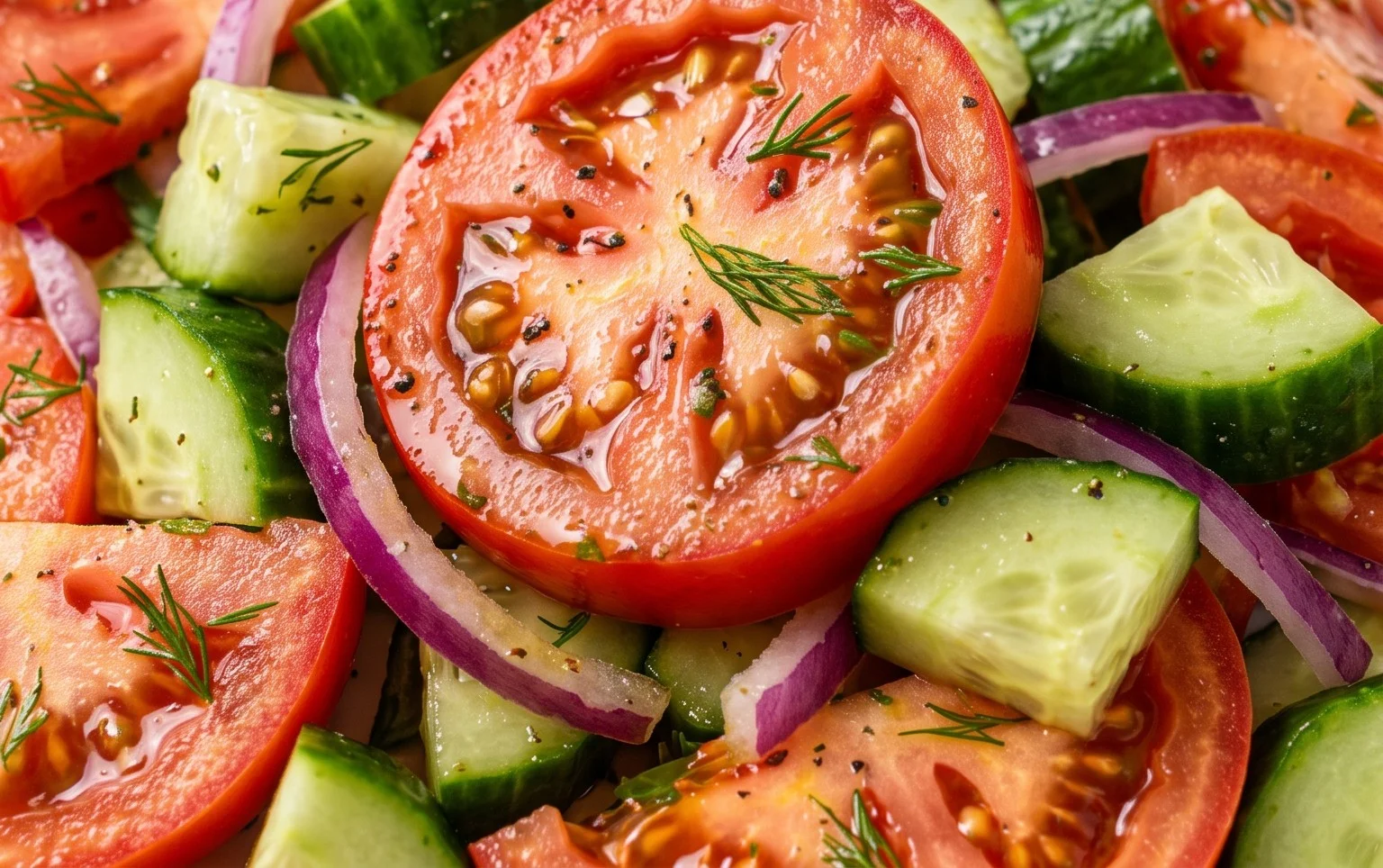 Tomato, Cucumber, and Onion Salad