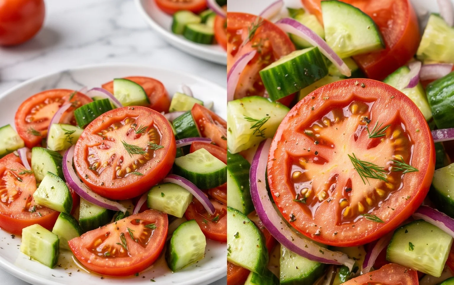 Tomato, Cucumber, and Onion Salad