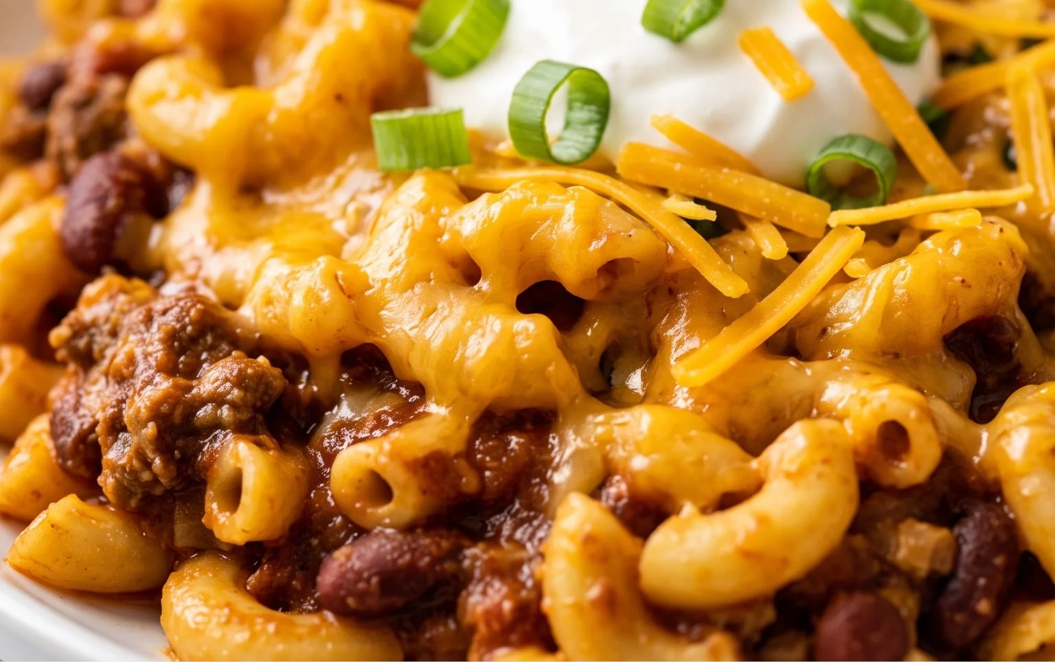 Crock Pot Cheddar Chili Mac